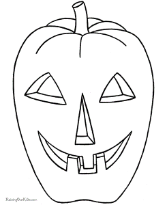 Preschool Halloween coloring pages - Pumpkin 003