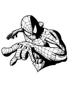 Spider Man Face Template Cut Out Coloring Page | HM Coloring Pages