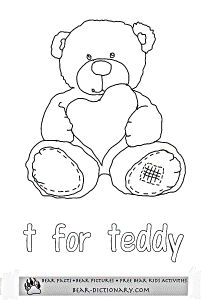 Printable Bear Worksheets 2,Toby