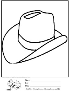 Knack Printable Free Coloring Pages Of Cowboy Boot And Hat Cowboy ...