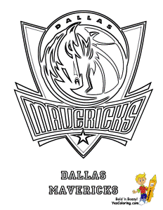 Dallas Mavericks Logo Coloring Page