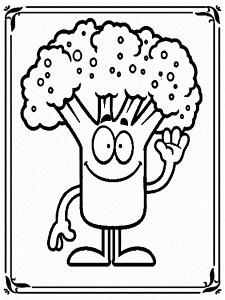 Broccoli Sketch Coloring Sheet | Realistic Coloring Pages