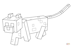 Coloring Pages: Minecraft Ocelot Coloring Page Free Printable ...
