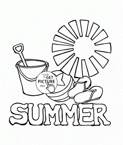Summer coloring page for kids, seasons coloring pages printables ...