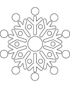 Snowflake template 4 - Free Printable Coloring Pages