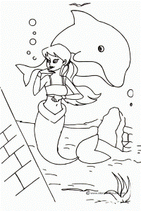 Dolphin 3 Coloring Page