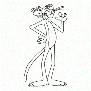 Pink panther coloring page 4