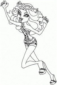 Printable Monster High Cartoon Coloring Pages For Kids & Boys #
