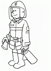 tools for fireman Colouring Pages