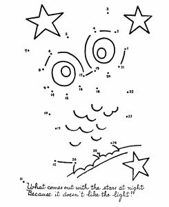 Dot-to-Dot Activity Page | Night Owl | 131