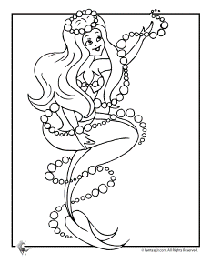 Mermaid Princess Coloring Pages - Free Printable Coloring Pages