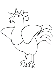 Birds Rooster Animals Coloring Pages & Coloring Book