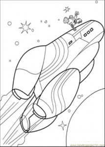 printable coloring page wall on the space ship cartoons