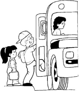 Goes to School with bus Coloring pages - Cars Coloring Pages