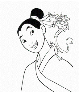 Mulan Mushu Coloring pages - Mulan Cartoon Coloring Pages