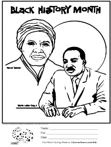 Black History Coloring Page GINORMAsource Kids 148727 Black