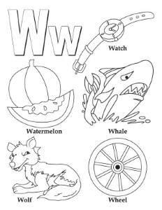 My A to Z Coloring Book Letter W coloring page | Download Free My