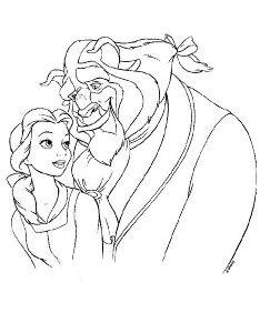 Beauty and the Beast | Free Printable Coloring Pages