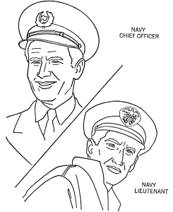 Memorial Day Coloring Pages - Navy Officers Coloring Pages