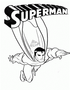 Kids Coloring Page Superman Free | Kids Coloring Page