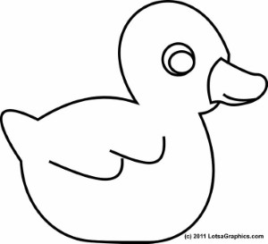 Rubber duck template | Spring baby shower