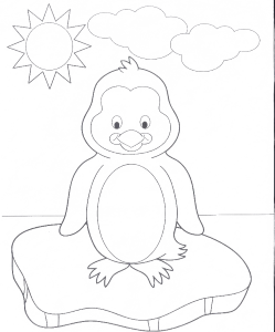 A Very Cute Baby Penguin Coloring Pages - Penguin Coloring Pages