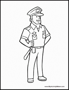 Pin Policeman Coloring Pages Bmc Bbb Pinterest Id 104552