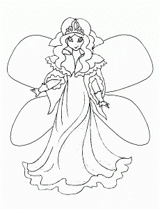 Beautiful Fairy Queen Coloring Pages - Fairy Coloring Pages