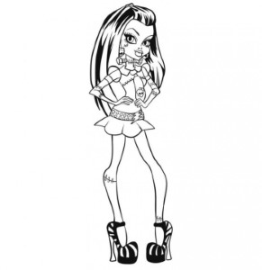 Monster High Doll Coloring Page : Printable Coloring Book Sheet