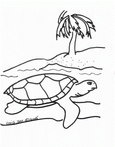 turtle Coloring Page 2 - smilecoloring.com
