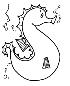 Cute Seahorse Coloring Pages | Alfa Coloring PagesAlfa Coloring Pages