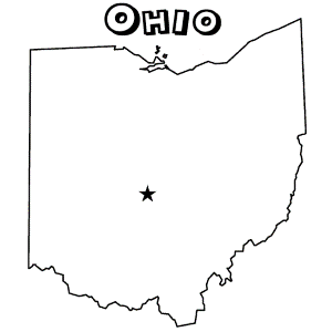 Ohio State Outline Coloring Page