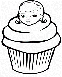 The Small Woman Pictorial Cupcake Coloring Pages - Cookie Coloring