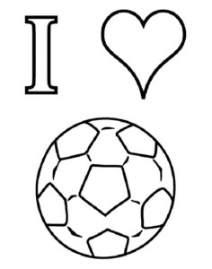 I Love Soccer Coloring Pages for kids | Coloring Pages