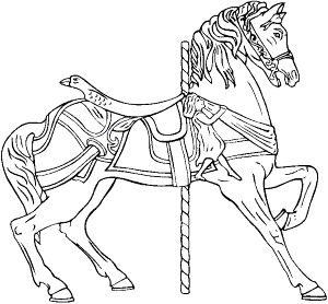 carousel horse coloring pages | Printable Coloring Pages For Kids