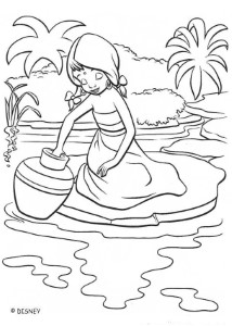 THE JUNGLE BOOK 2 Disney movie coloring books - SHANTI at the river