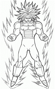 future goku pages Colouring Pages