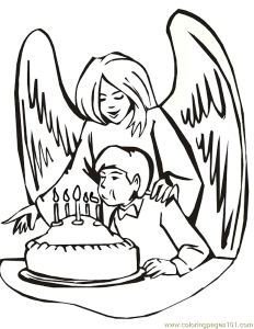 Coloring Pages 001 Angels 20 (Other > Religions) - free printable