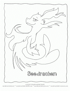 Printable Cartoon Coloring Pages Seadragon,Echo