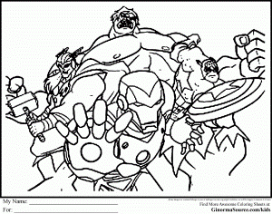 Avengers Coloring Pages For Kids Printable Treasure Chest Coloring