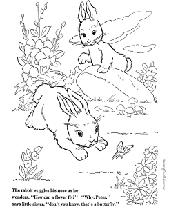 Rabbit coloring pages to print and color 015