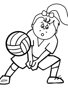 Volleyball5 Sports Coloring Pages & Coloring Book