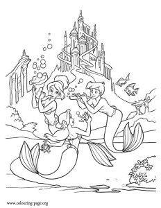 The Little Mermaid - The beautiful kingdom - Atlantica coloring page