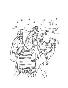 THREE WISE MEN coloring pages - The Journey of the Three Wise Men