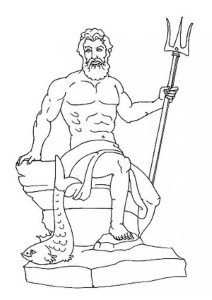 Poseidon from Greek Gods and Goddesses Coloring Page - NetArt