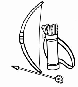 28 Bow and Arrow Coloring Page in 2020 | Coloring pages, Arrow ...