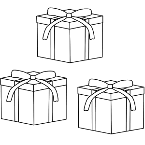 Christmas Gift Coloring Page - Coloring Page