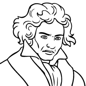 Beethoven, : Ludwig van Beethoven the Great Composer Coloring Pages | Coloring  pages, Beethoven, Cute coloring pages