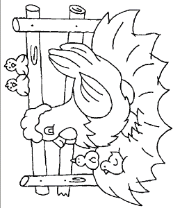 Chicken coloring page - Animals Town - animals color sheet