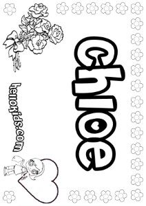 Chloe coloring page | Name coloring pages, Coloring pages, Road ...